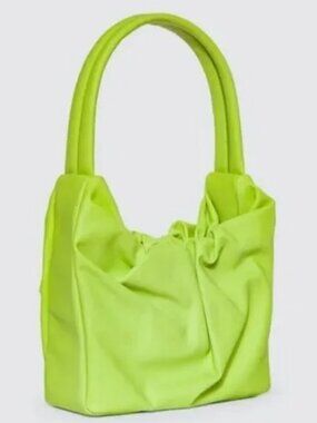 STAUD Felix Leather Bag in Kiwi Lime Green